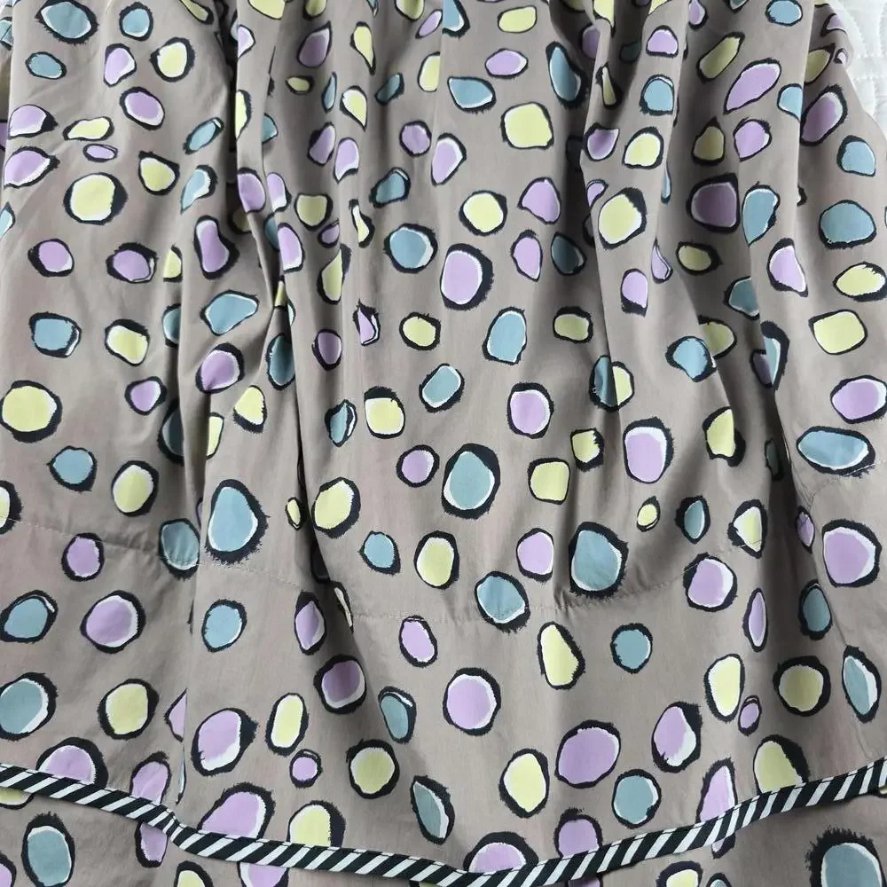 Y2K BCBGMAXAZRIA Polka Dot Dress Multicolor Bubble Print Strappy Size 6 - Picture 3 of 9